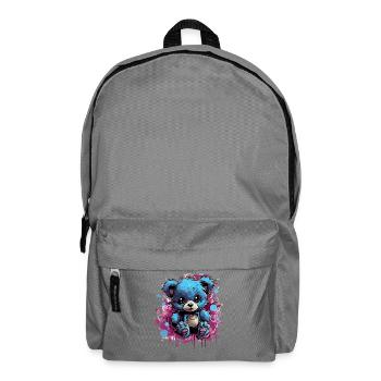 Blue Cuddly Bear Graffiti Pop - Sac à dos - gris éléphant - Devant