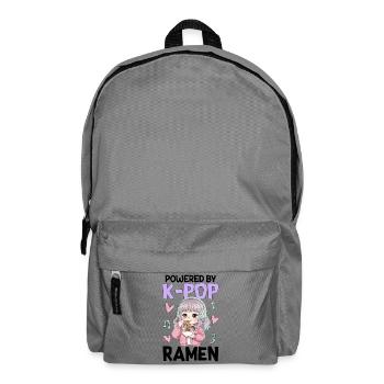 Powered By K-Pop Ramen - Backpack - elephant grey - Front