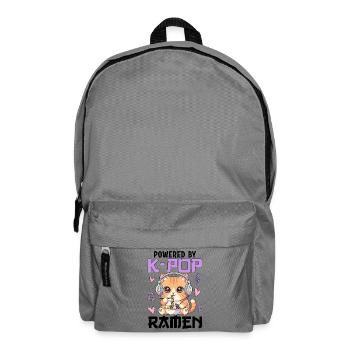 Powered By K-Pop Ramen - Backpack - elephant grey - Front