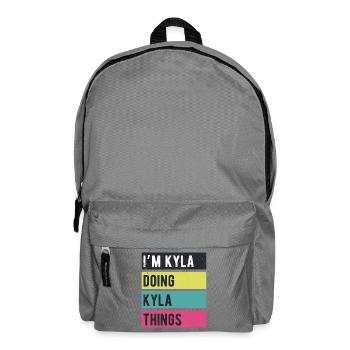 Ich bin Kyla und mache Kyla Things Retro Colors - Rucksack - Mittelgrau - Vorne