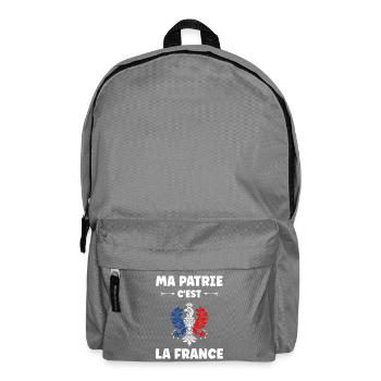My homeland is the tricolor France - Backpack - elephant grey - Front