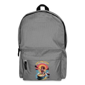 Girls Who Kayak Heaven Gift Design - Backpack - elephant grey - Front