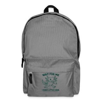 Axolotl Spruch Meme Humor Lustig Little Legs - Rucksack - Mittelgrau - Vorne