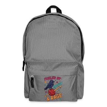 Fueled By Crochet And Rage Funny Crochet Lover - Backpack - elephant grey - Front