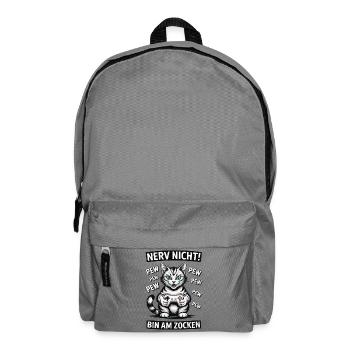 Nerve Not I'm Gambling Gamer Cat Design - Backpack - elephant grey - Front