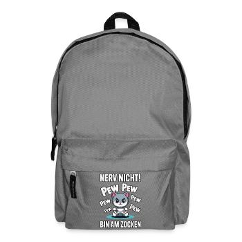 Nerve Not I'm Gambling Gamer Cat Design - Backpack - elephant grey - Front