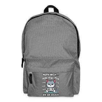 Nerve Not I'm Gambling Gamer Cat Design - Backpack - elephant grey - Front