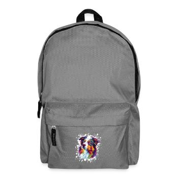 Hund Tier Kunst - Rucksack - Mittelgrau - Vorne