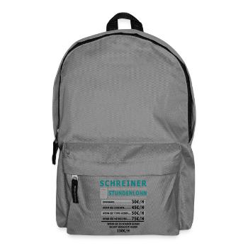 Schreiner Stundenlohn - Rucksack - Mittelgrau - Vorne