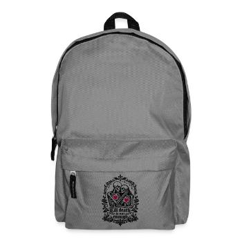Till death is not enough | Skelett | ewige Liebe - Rucksack - Mittelgrau - Vorne