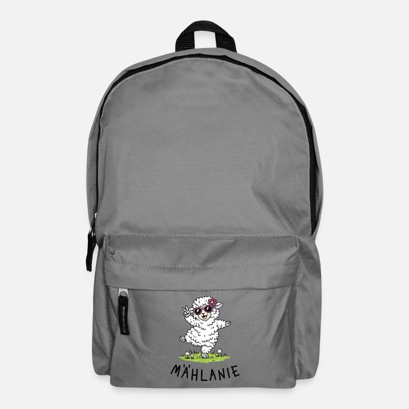 Mählanie – Süßes tanzendes Schaf mit Wortspiel - Rucksack - Mittelgrau