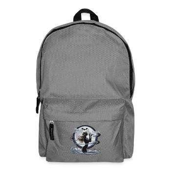 Mystic Moon Goddess Silhouette with Bat - Backpack - elephant grey - Front