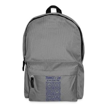 Choses que je fais pendant mon temps libre Amant drôle du crochet - Sac à dos - gris éléphant - Devant
