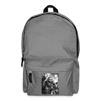 Bigfoot Alien Rocker, Rock Musik, Rock Hand, UFO - Rucksack - Mittelgrau - Vorne