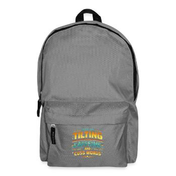 Pinball Pinball Player Tilting Caffeine Cuss Words - Backpack - elephant grey - Front