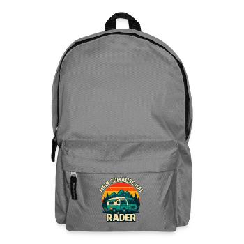 My Home Has Wheels | Camping Vanlife - Backpack - elephant grey - Front