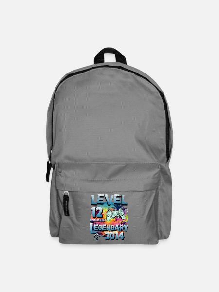 Level 12 Jahre Freigeschaltet seit 2014 Geburtstag - Rucksack - Mittelgrau