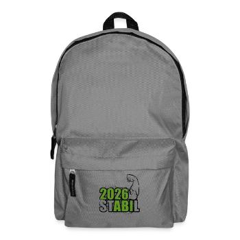 Stabil Abi 2026 - Biceps - Abitur - Spruch - Backpack - elephant grey - Front
