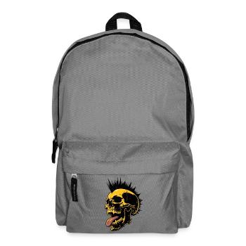 Skull Mohawk Punk Rocker Totenkopf - Backpack - elephant grey - Front