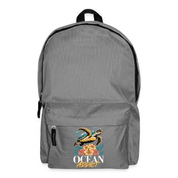 Sea Turtle Ocean Addict Design - Backpack - elephant grey - Front