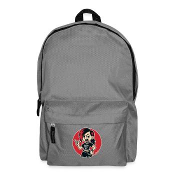 Social Rebel Punk Caricature - Backpack - elephant grey - Front