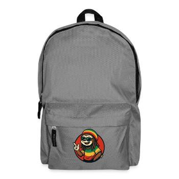 Reggae Faultier mit Sonnenbrille - Rucksack - Mittelgrau - Vorne