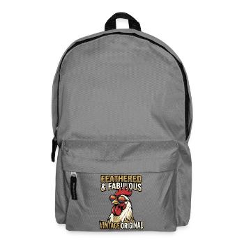 Feathered And Fabulous Vintage Original Retro - Backpack - elephant grey - Front