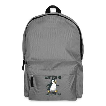 Pinguin Spruch Humor Meme Lustig Geschenkidee - Rucksack - Mittelgrau - Vorne