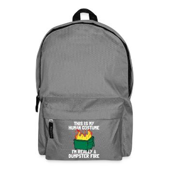 C’est drôle que ce soit mon costume humain pour le ton déchet - Sac à dos - gris éléphant - Devant