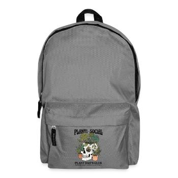 Planti-Social Plant Dad's Club - Backpack - elephant grey - Front