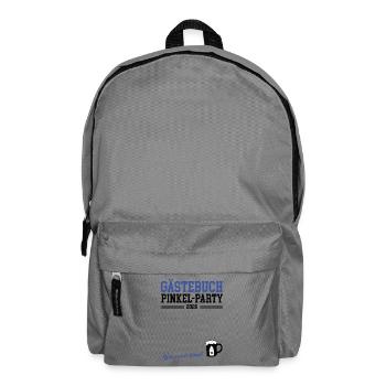 Babypinkeln Gästebuch Babyparty Babybier 2026 - Rucksack - Mittelgrau - Vorne