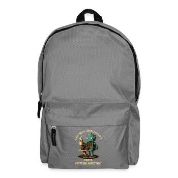 Coffee Robot – Artificial Intelligence Meets Koff - Backpack - elephant grey - Front