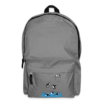 Penguin Jump Into The Water Pocket Design - Backpack - elephant grey - Front