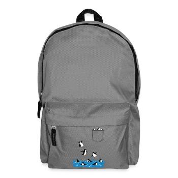 Penguin Jump Into The Water Pocket Design - Backpack - elephant grey - Front