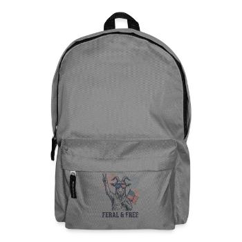 Lustige, patriotische Bilder von wilden und frei l - Rucksack - Mittelgrau - Vorne