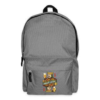 Live Like a King – Drink Beer! - Rucksack - Mittelgrau - Vorne