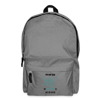 Dopamine Molecule - I'm Not Lazy - Backpack - elephant grey - Front
