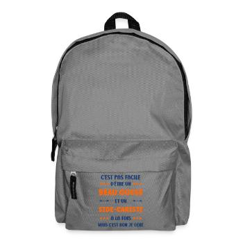 Beau gosse et sidecariste à la fois - Sac à dos - gris éléphant - Devant