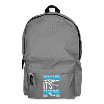Fisherman Fish Fishing Sayings Funny Angler - Backpack - elephant grey - Front