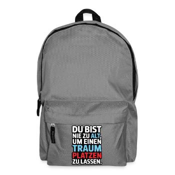 Never Too Old Dream Burst Design - Backpack - elephant grey - Front