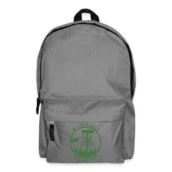 Pas de petites balles, juste de gros disques, drôle de disc golf - Sac à dos - gris éléphant - Devant