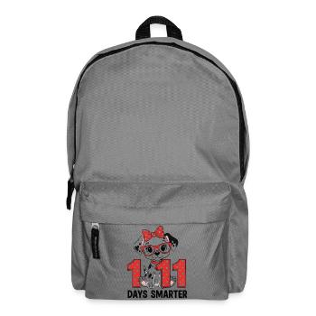 100 Days Smarter 101st Day School Dalmatian Dog - Backpack - elephant grey - Front