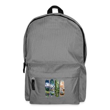 Washington Travel – Evergreen & Skyline Vibes - Rucksack - Mittelgrau - Vorne