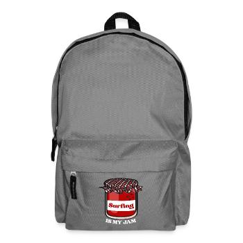 Surfing Jam Motiv auf Gläser Print - Rucksack - Mittelgrau - Vorne