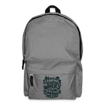 Bière avant quatre heures au camping - Sac à dos - gris éléphant - Devant