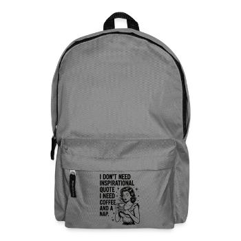 Déclaration d’amour du vrai café pour la sieste - Sac à dos - gris éléphant - Devant