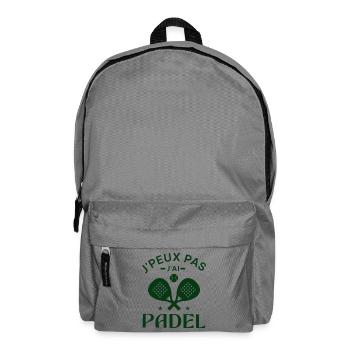 Ich kann kein Padel haben - Rucksack - Mittelgrau - Vorne