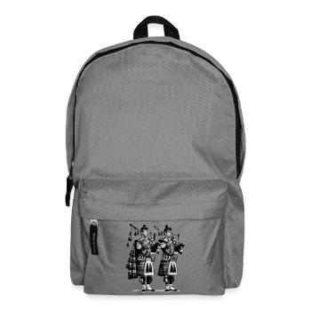 Duo de cornemuses en kilt - Sac à dos - gris éléphant - Devant