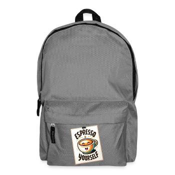 Espresso Yourself Kaffee-Design - Rucksack - Mittelgrau - Vorne