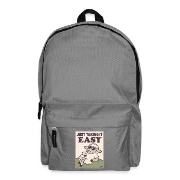 Entspanntes Schaf Einfach Gemütlich - Rucksack - Mittelgrau - Vorne